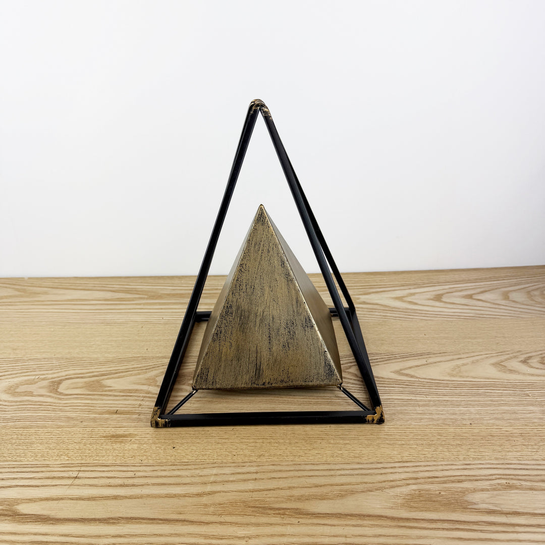 Metal Pyramid Decor -2 Sizes Available