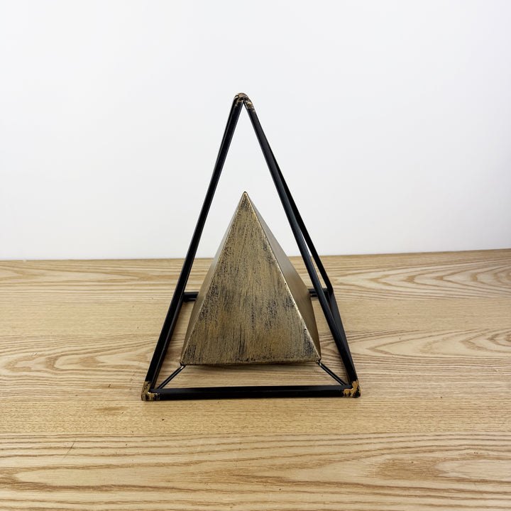 Metal Pyramid Decor -2 Sizes Available