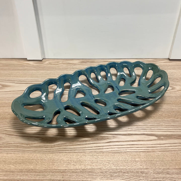 Blue and Green Leaf Tray