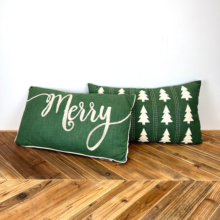 Green Lumbar Pillow - 2 Styles