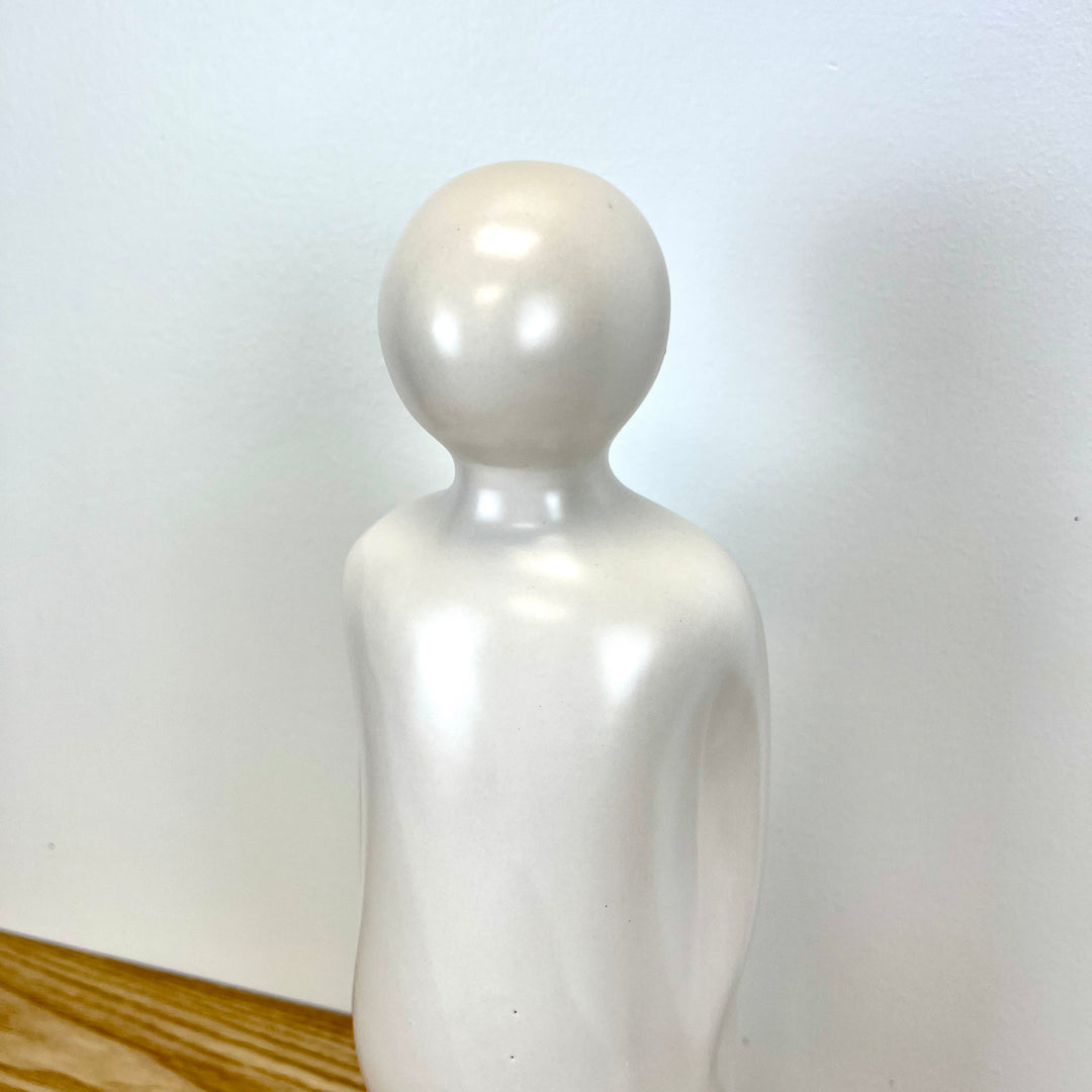 Minimalist Person Statue - Matte White