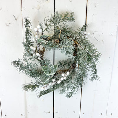 Pine Leaf and Berry Candle Ring Collection