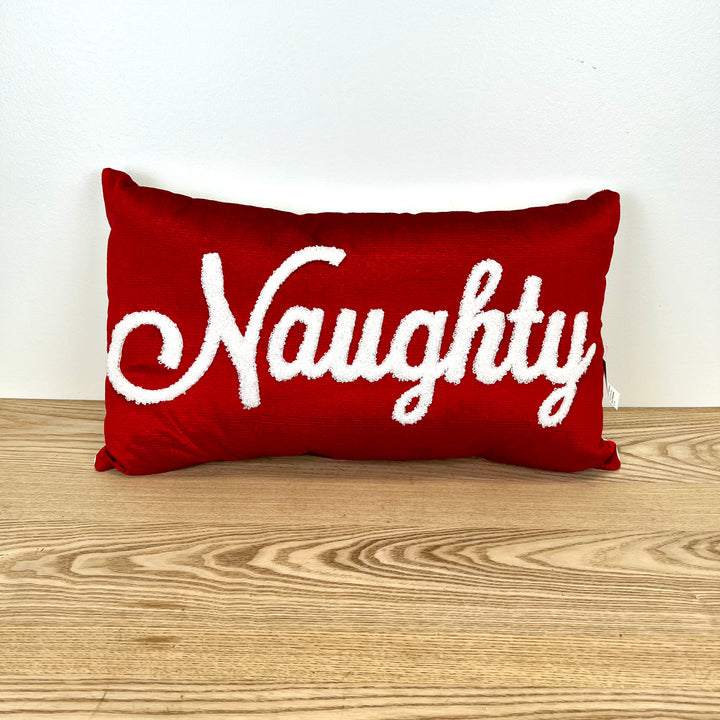 "Naughty" & "Nice" Pillow