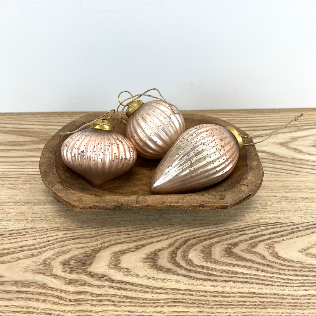 Mercury Glass Ornaments Set of 3 - 3 colors to choose from