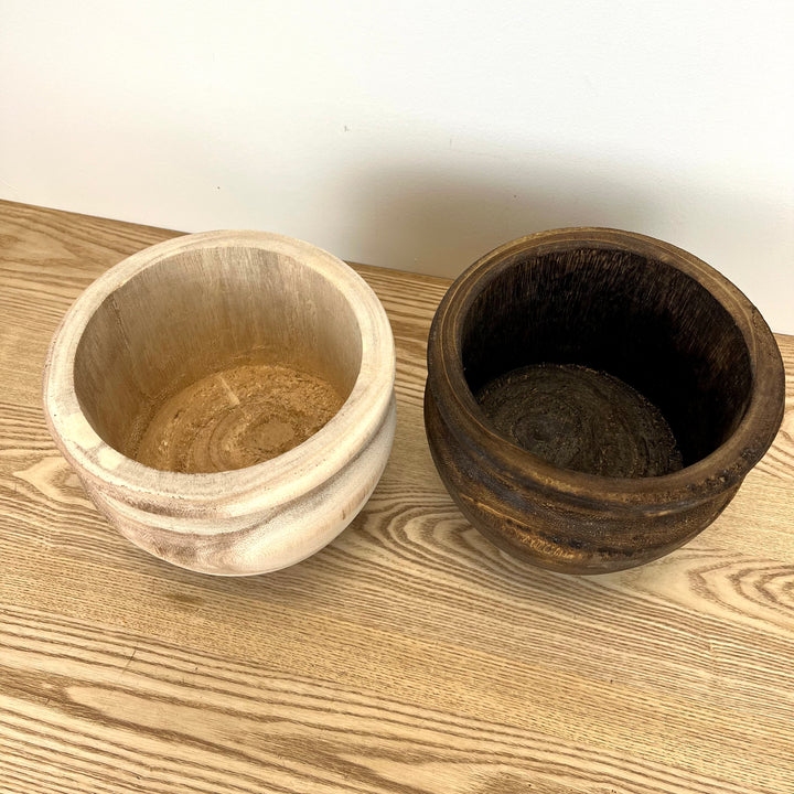 Paulownia Wood Pots - 2 Colors
