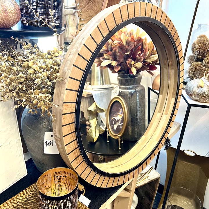 Wooden Natural Mirror