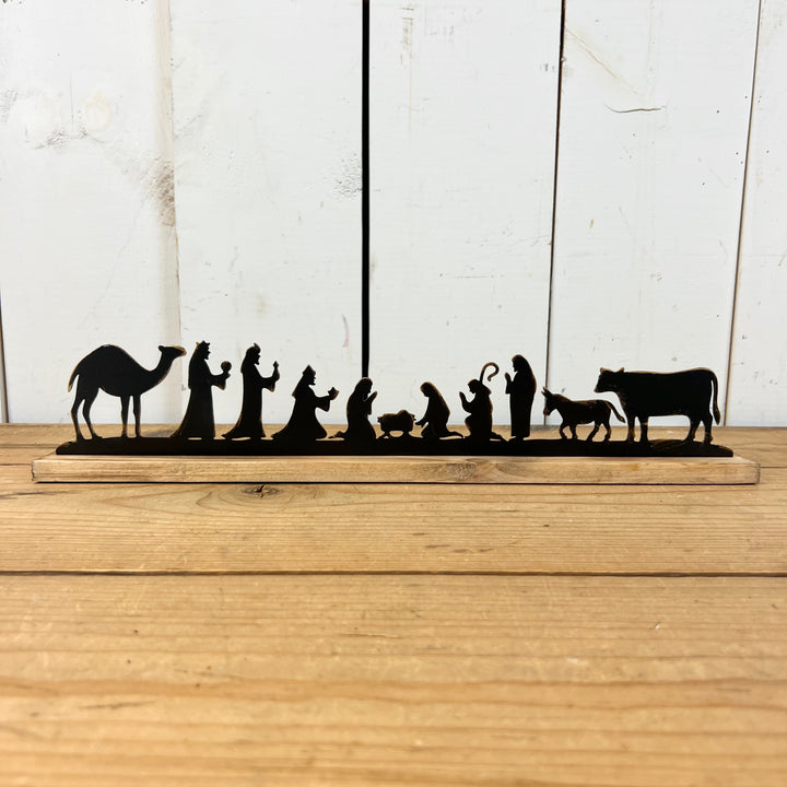 Silhouette Nativity Manger Scene