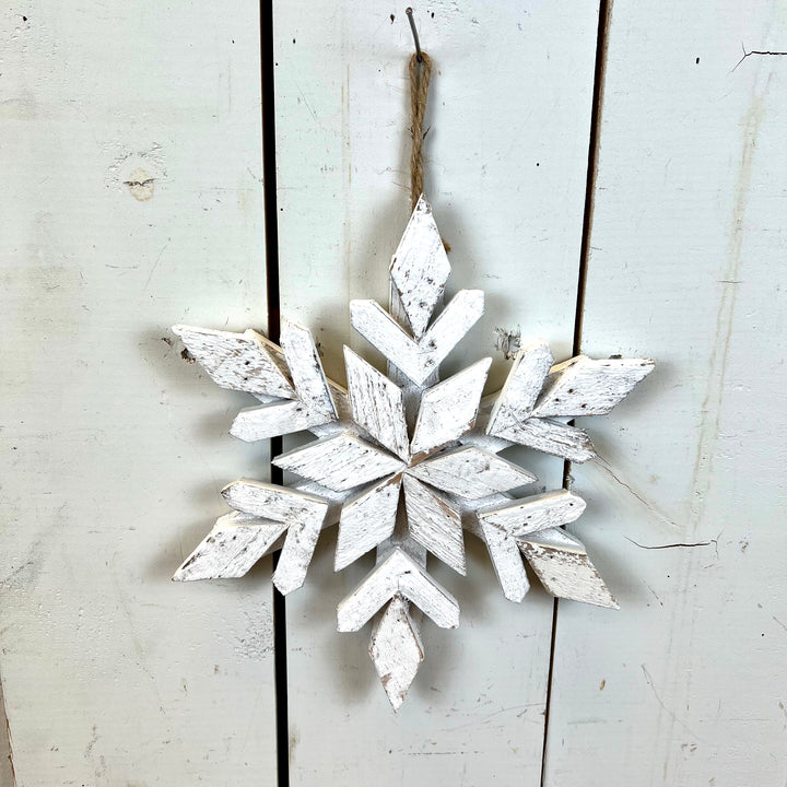 Wooden Snowflake Ornament