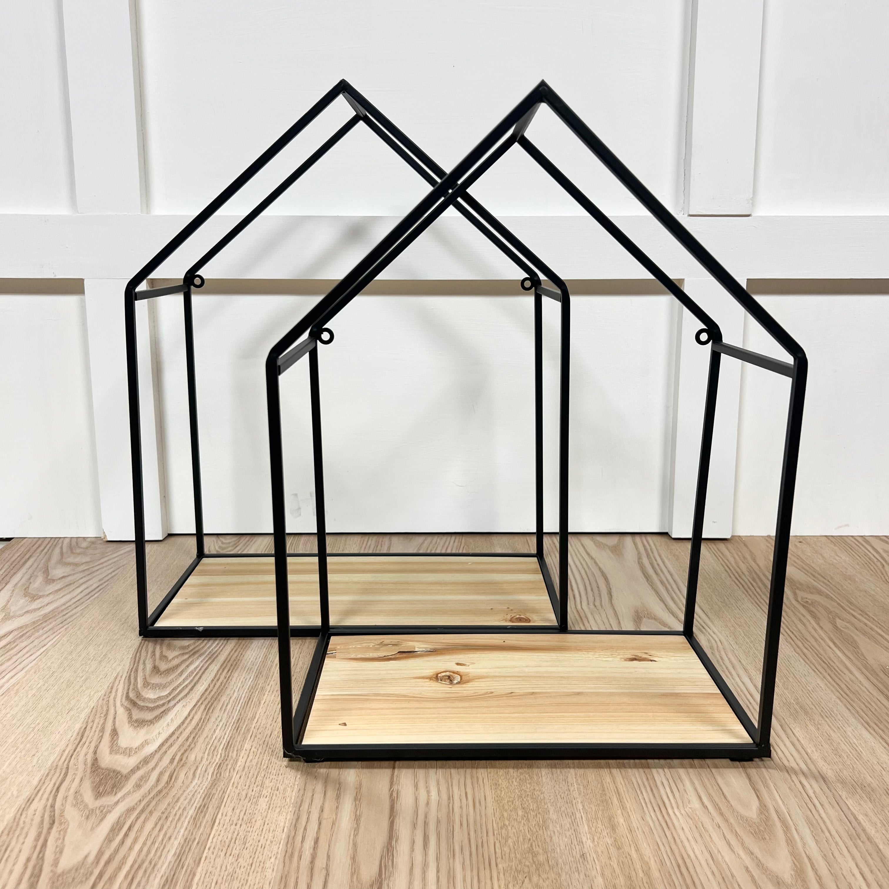 Metal and Wood House Shelf Prairie in Bloom