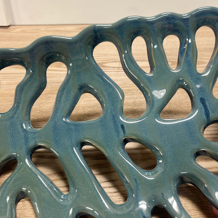 Blue and Green Leaf Tray