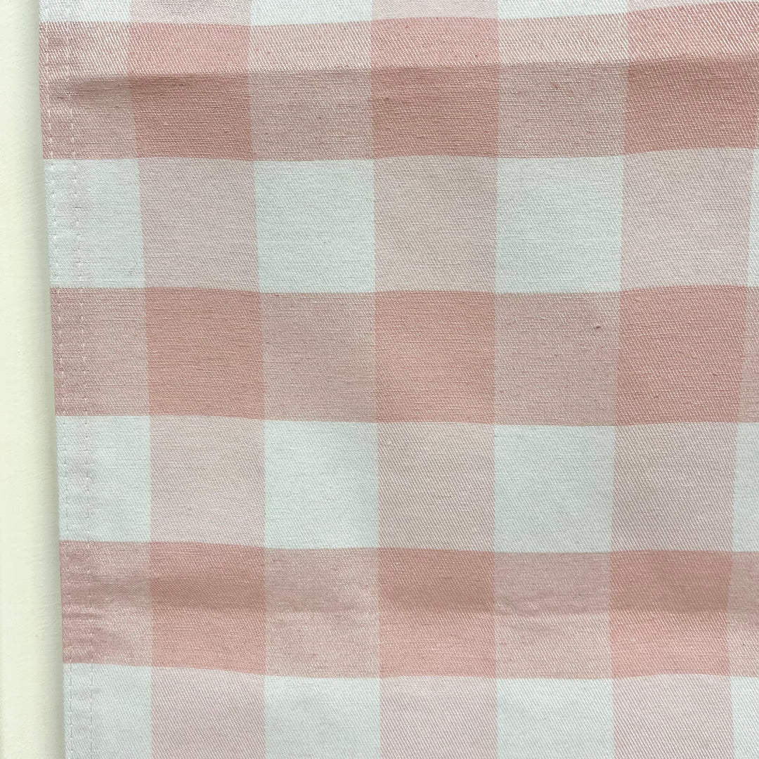 Pink and White Plaid Table Runner