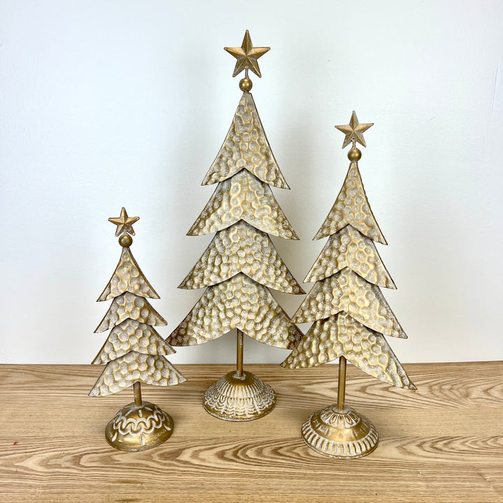 Gold Metal Tree Figurine - 3 Sizes