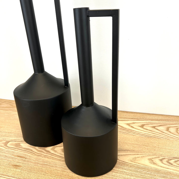 Set of 2 Modern Metal Vases