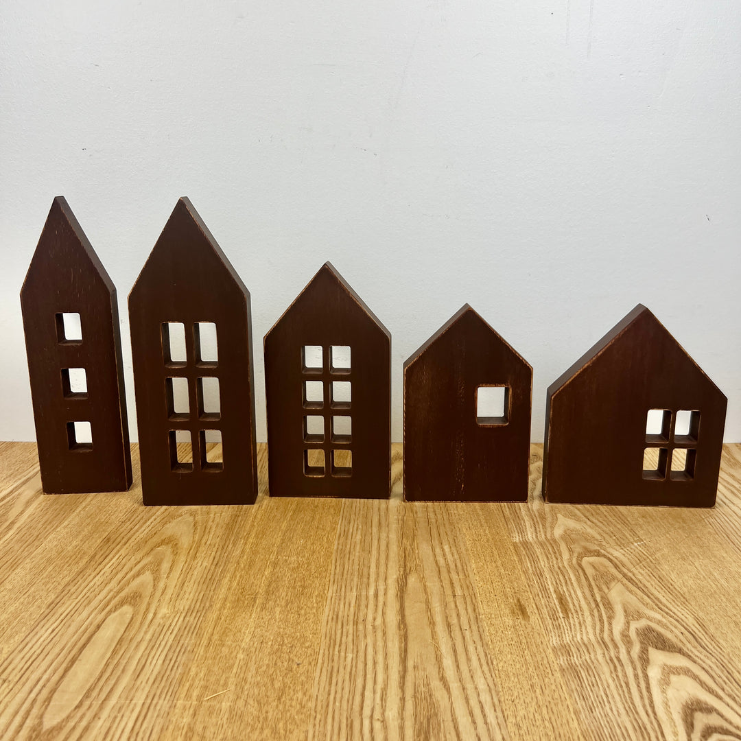 Brown Wooden House Set