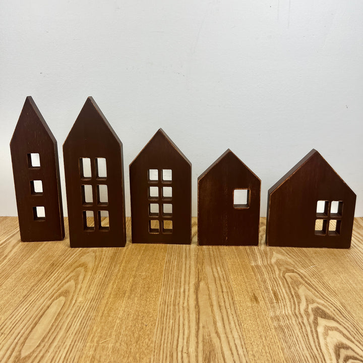 Brown Wooden House Set