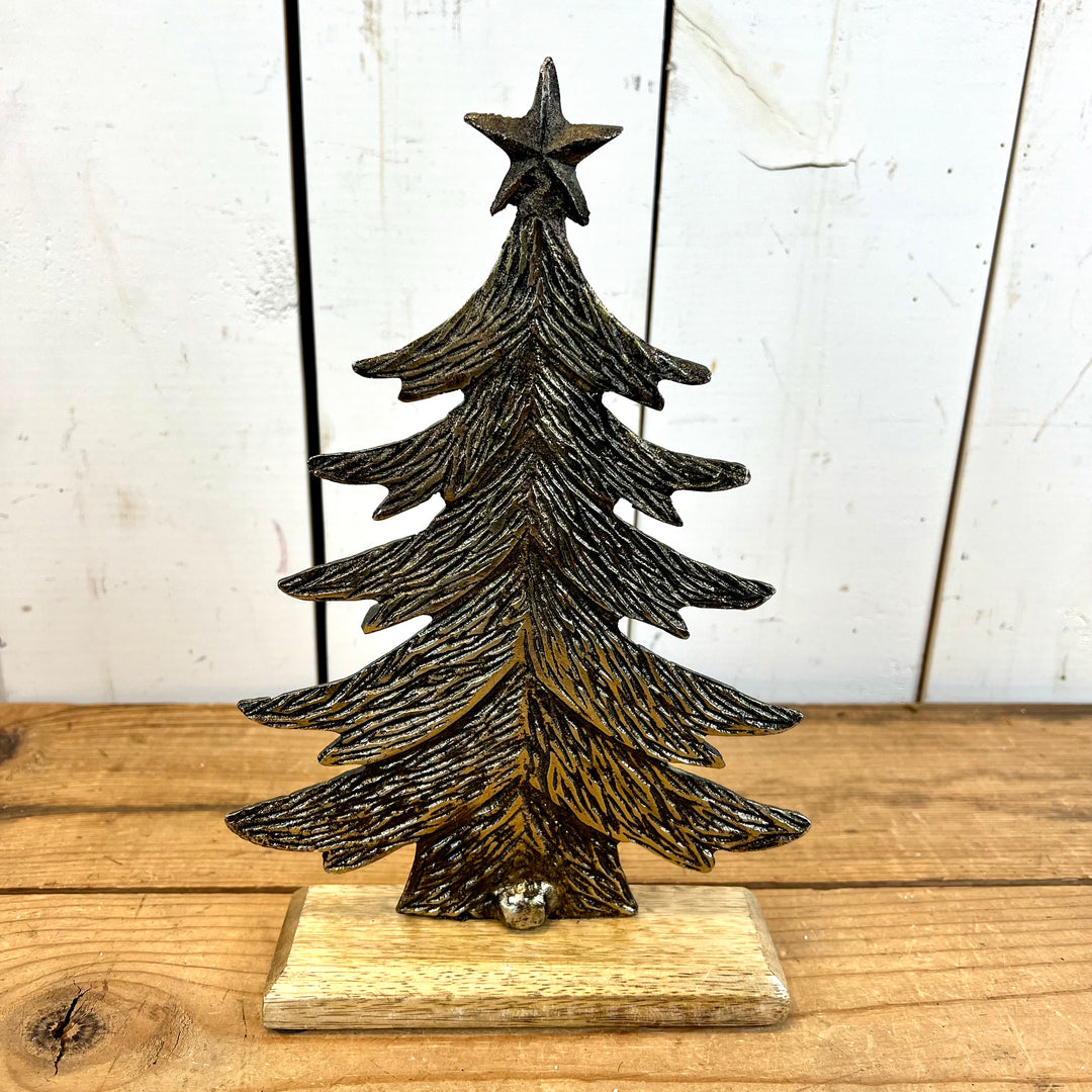 Metal and Mango Wood Christmas Trees