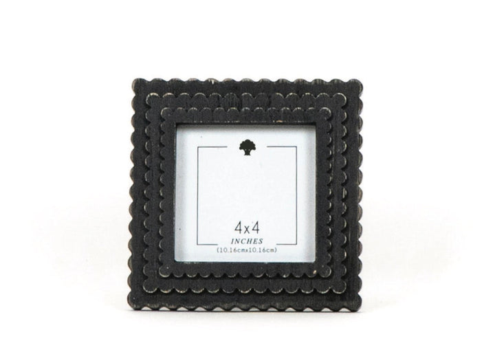 Wood Scallop Photo Frame, 4 sizes, 5 colors