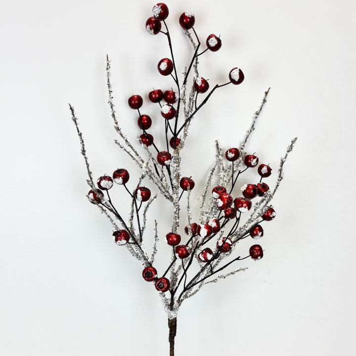 Snowy Red Berry Spray