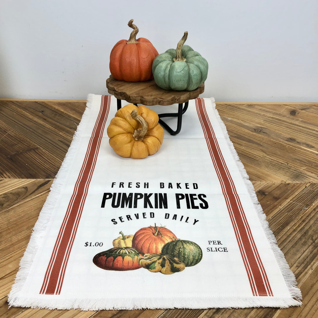Fresh Baked Pumpkin Pies Table Runner