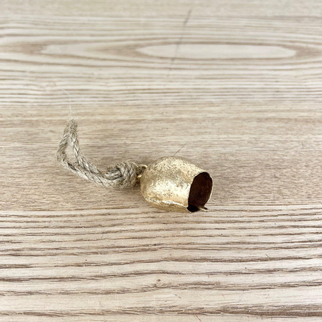 Small Gold Bell with Jute Rope