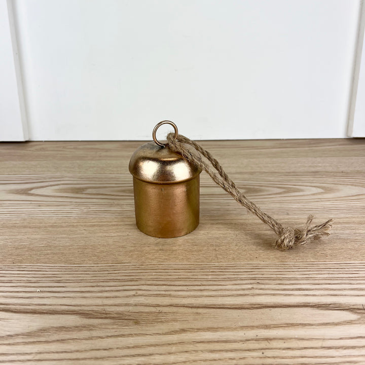 Gold Metal Bell with Jute Rope