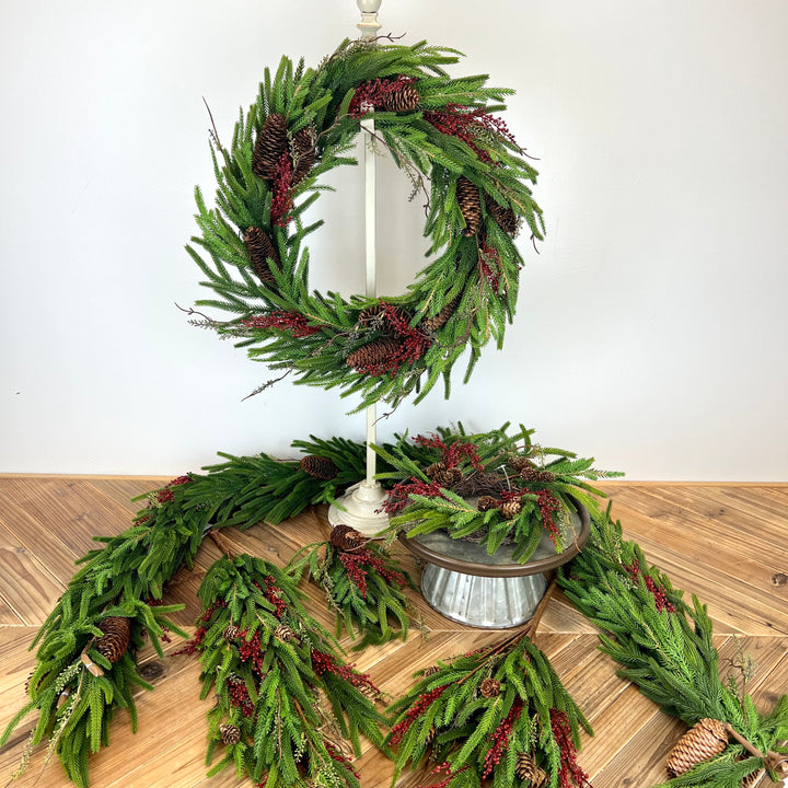 Norfolk Pine with Berry Collection