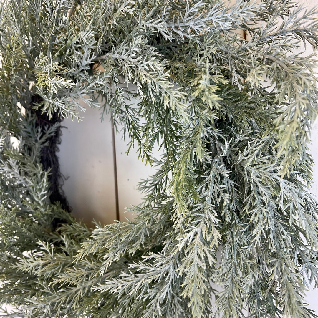 Frosted Cedar Wreath