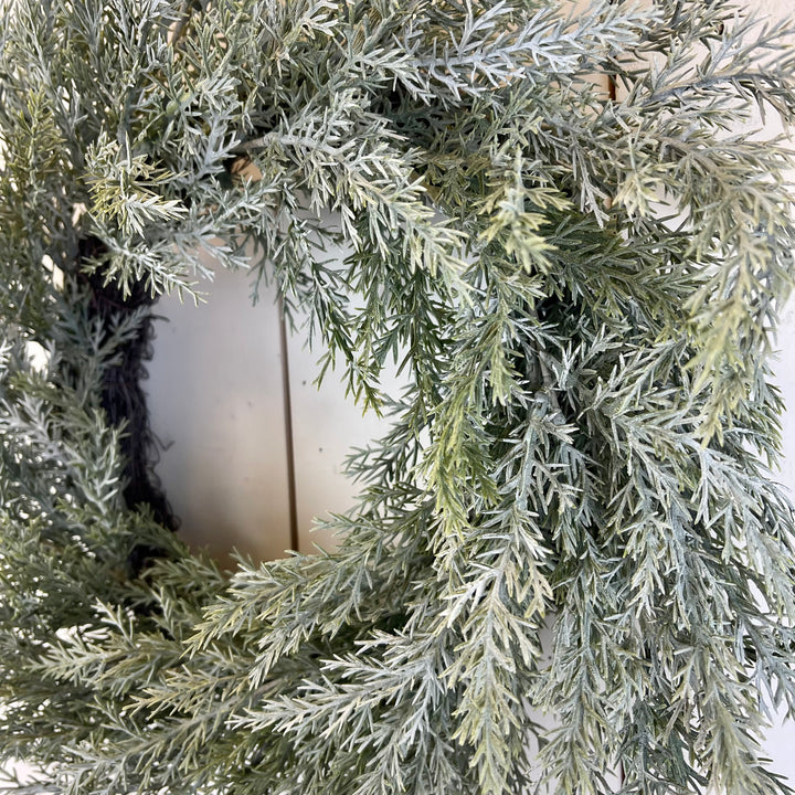 Frosted Cedar Wreath