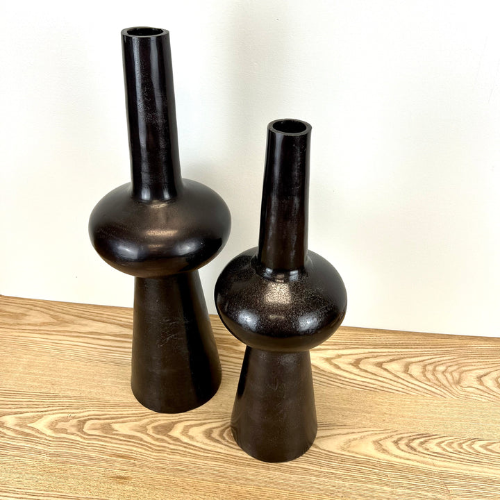 Set of 2 Modern Stoneware Vases
