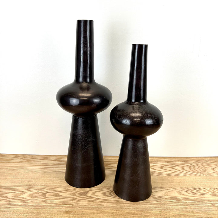 Set of 2 Modern Stoneware Vases