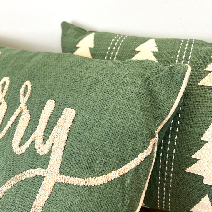 Green Lumbar Pillow - 2 Styles
