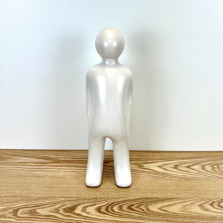 Minimalist Person Statue - Matte White