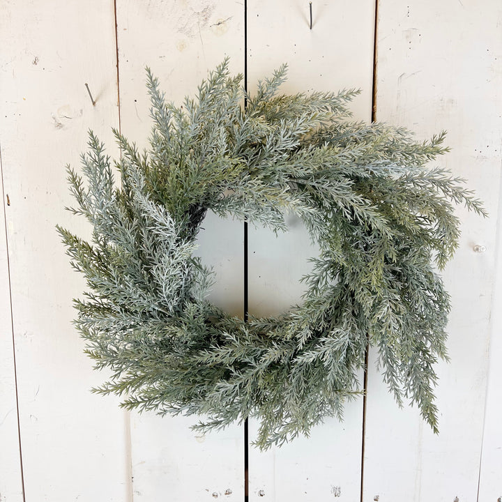 Frosted Cedar Wreath