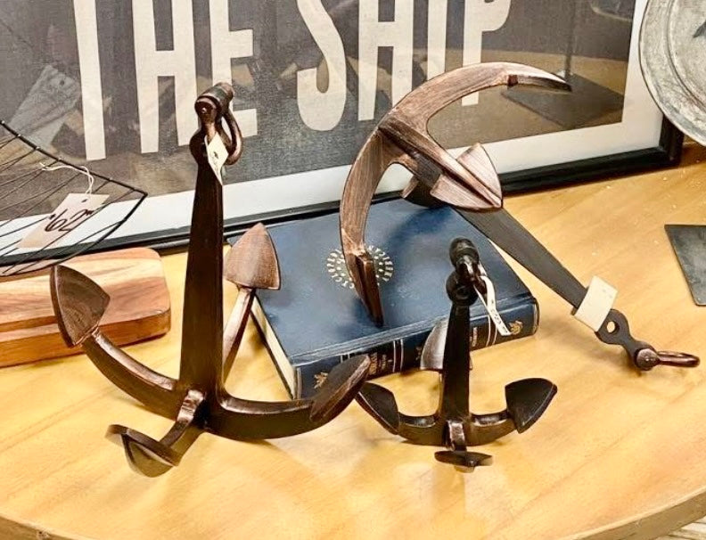 Metal Anchor Sculpture - 3 Sizes