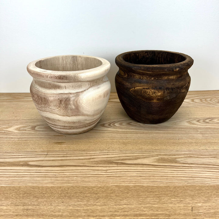 Paulownia Wood Pots - 2 Colors