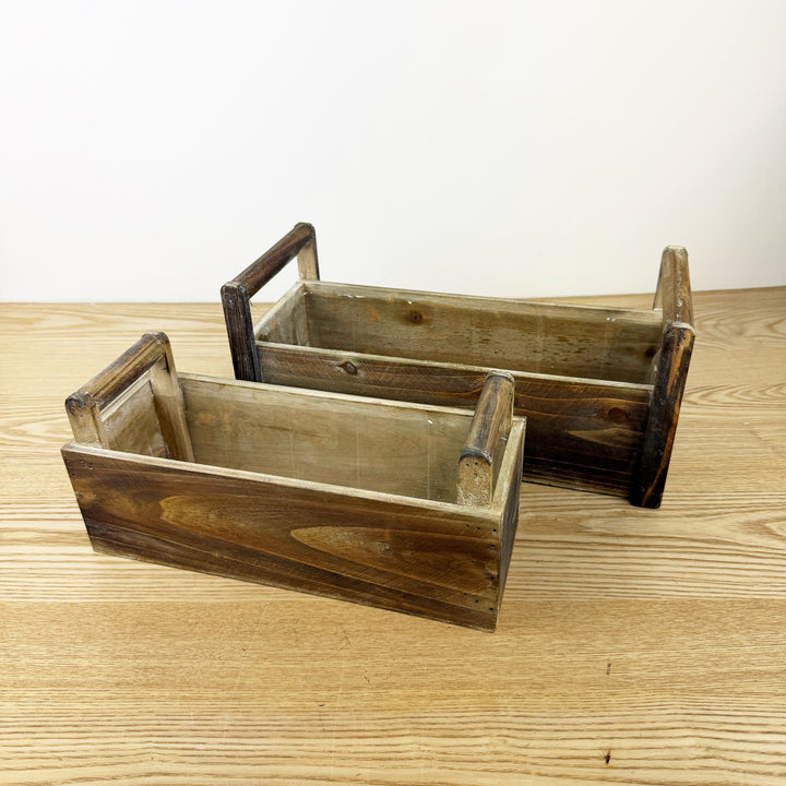 Wooden Ledge Planters, Available in 2 Sizes