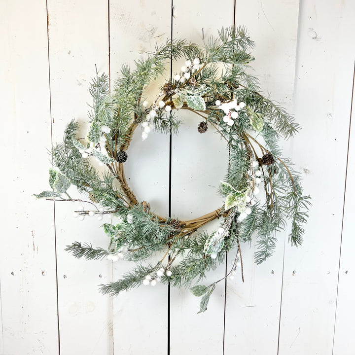 Pine Leaf and Berry Candle Ring Collection