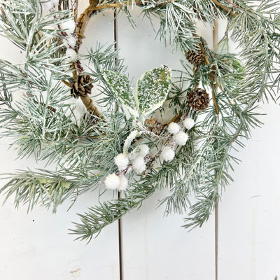 Pine Leaf and Berry Candle Ring Collection