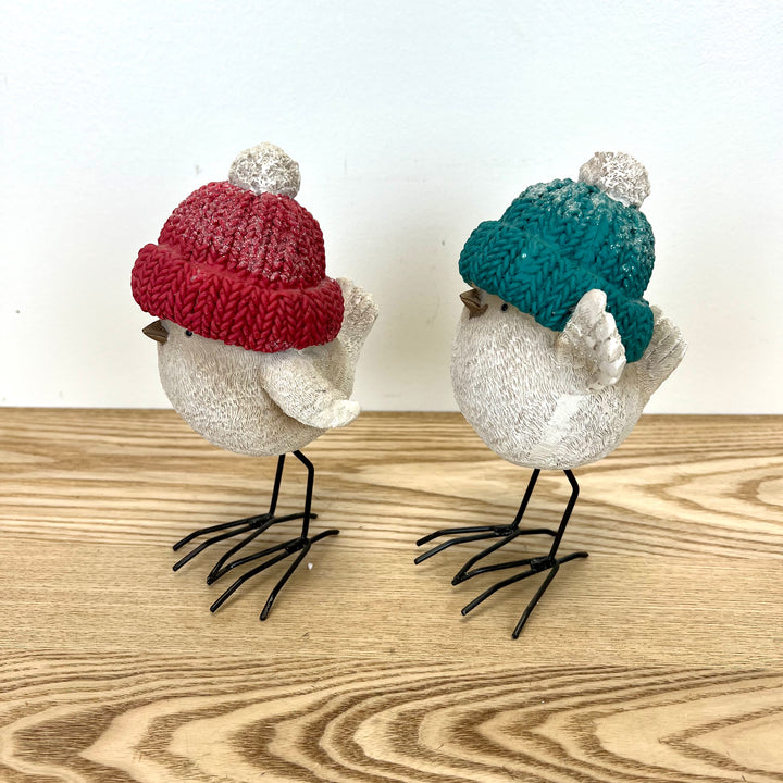 Winter Birds with Knit Hats - 2 Styles