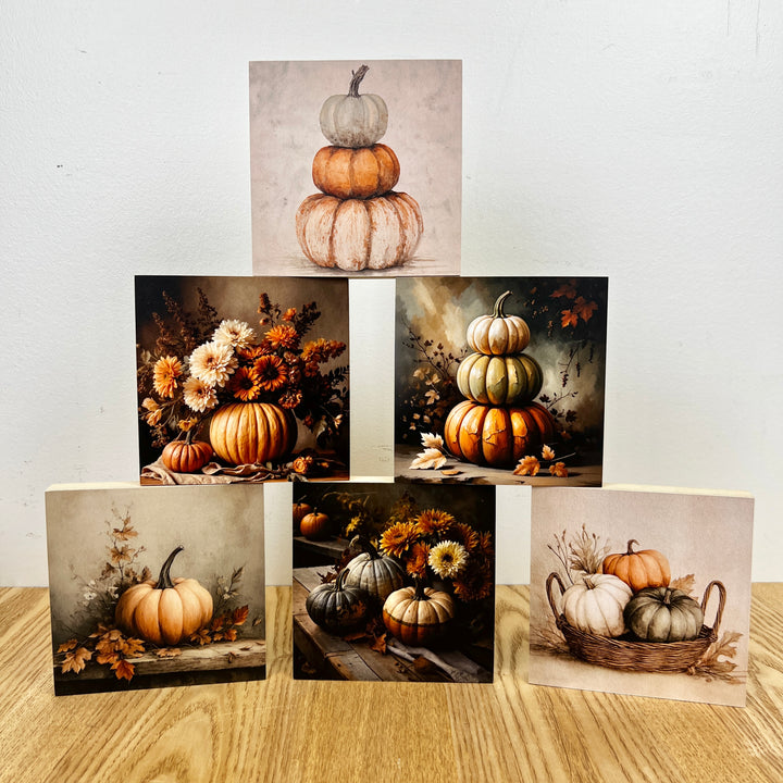 Pumpkin & Fall Wooden Blocks