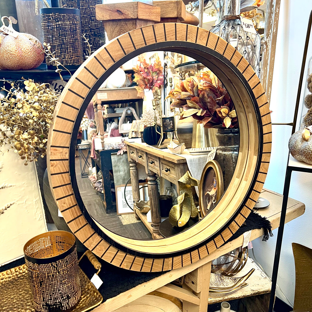 Wooden Natural Mirror