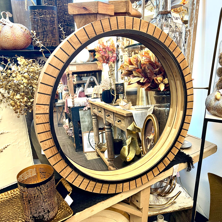 Wooden Natural Mirror