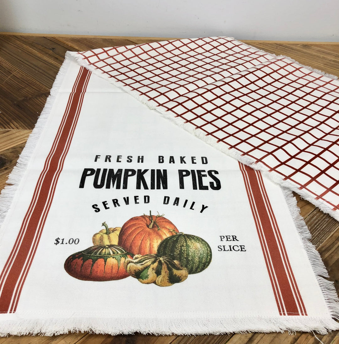 Fresh Baked Pumpkin Pies Table Runner