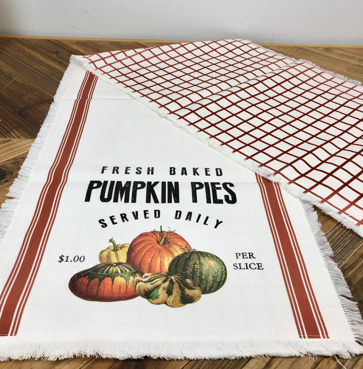 Fresh Baked Pumpkin Pies Table Runner