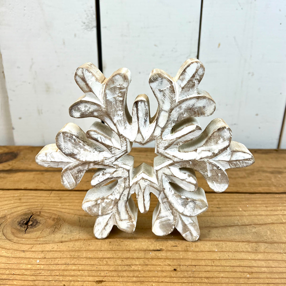Wooden Distressed Snowflakes