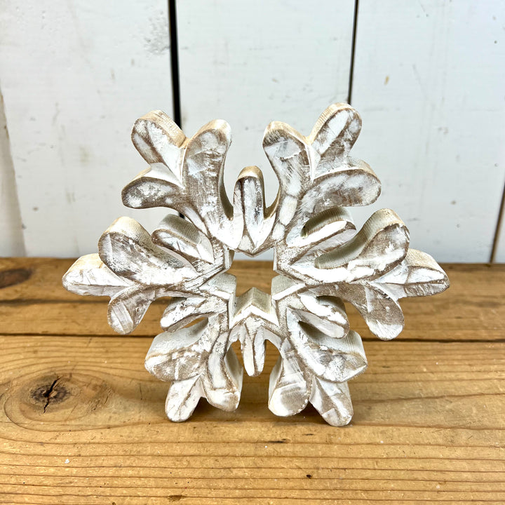 Wooden Distressed Snowflakes