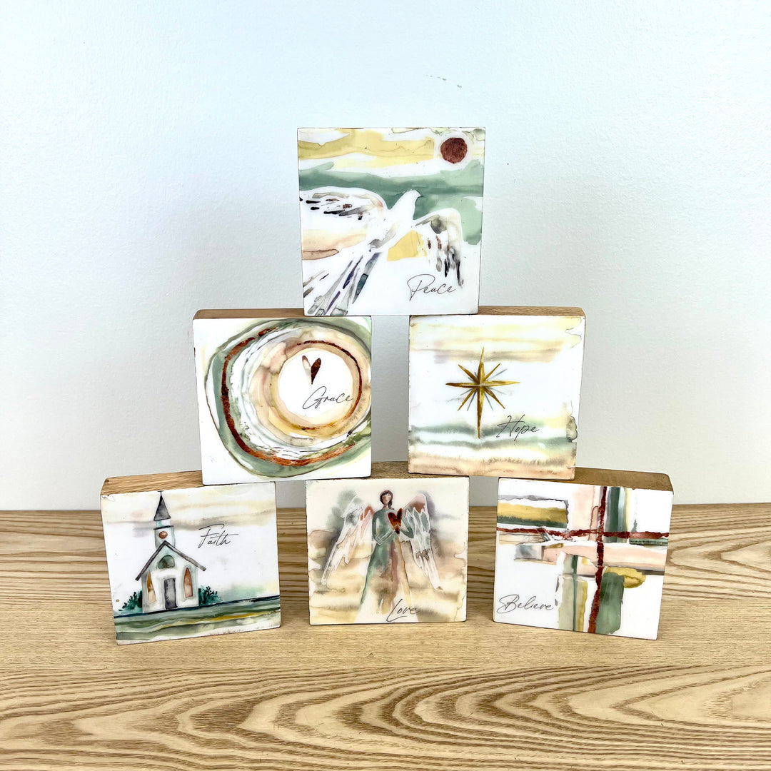 Watercolor Inspirational Blocks - 6 Styles