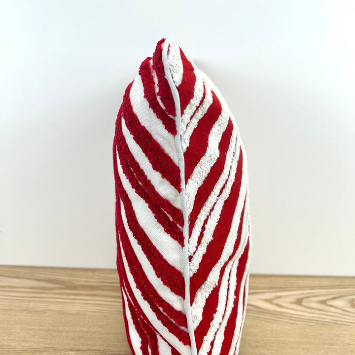 Red and White Strip Pillow