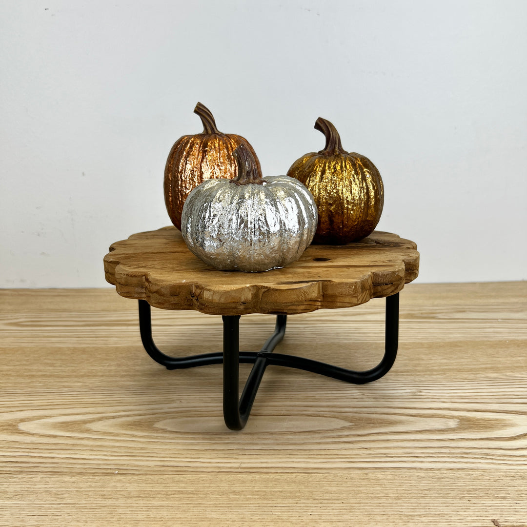 Mercury Glass-Inspired Pumpkins