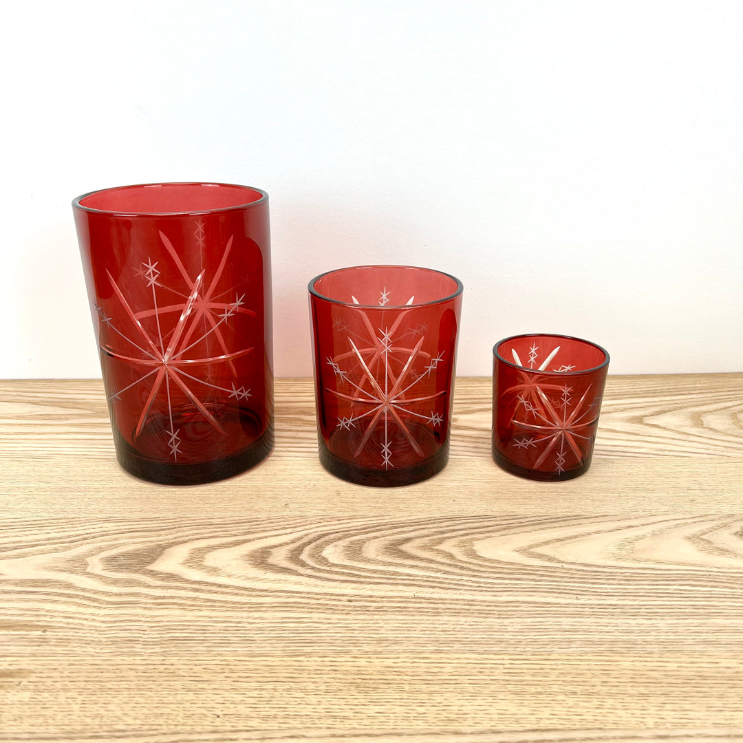 Red Candle Holder - 3 sizes available